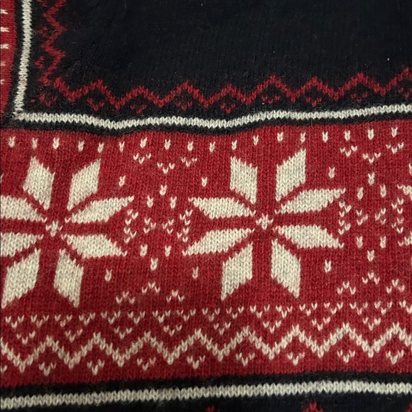 Daniele Blasi Sweater Men’s M Navy and Red Snowflake Wool - Picture 5 of 10